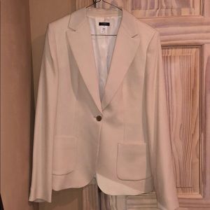 J Crew cream suit jacket